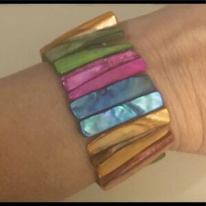 MultiColor Genuine Mother of Pearl Bracelet